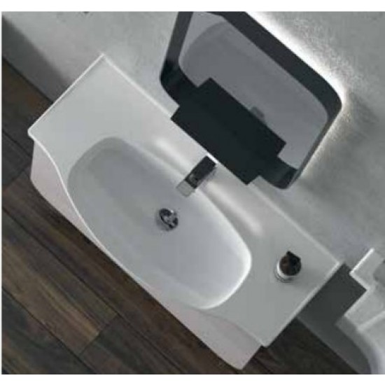 Νιπτήρας Επίπλου Πορσελάνης 80x46.5cm Cerastyle Lila VB018M22U00 Λευκό Νιπτήρας Επίπλου Πορσελάνης 80x46.5cm Cerastyle Lila VB018M22U00 Λευκό